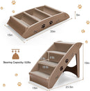 Collapsible Plastic Pet Stairs 4 Step Ladder for Small Dog and Cats