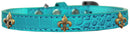 Dog, Puppy & Pet Designer Croc Widget Collar, "Bronze Fleur De Lis"