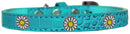 Dog, Puppy & Pet Designer Croc Widget Collar, "White Daisies"