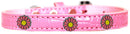 Dog, Puppy & Pet Designer Croc Widget Collar, "Pink Daisies"