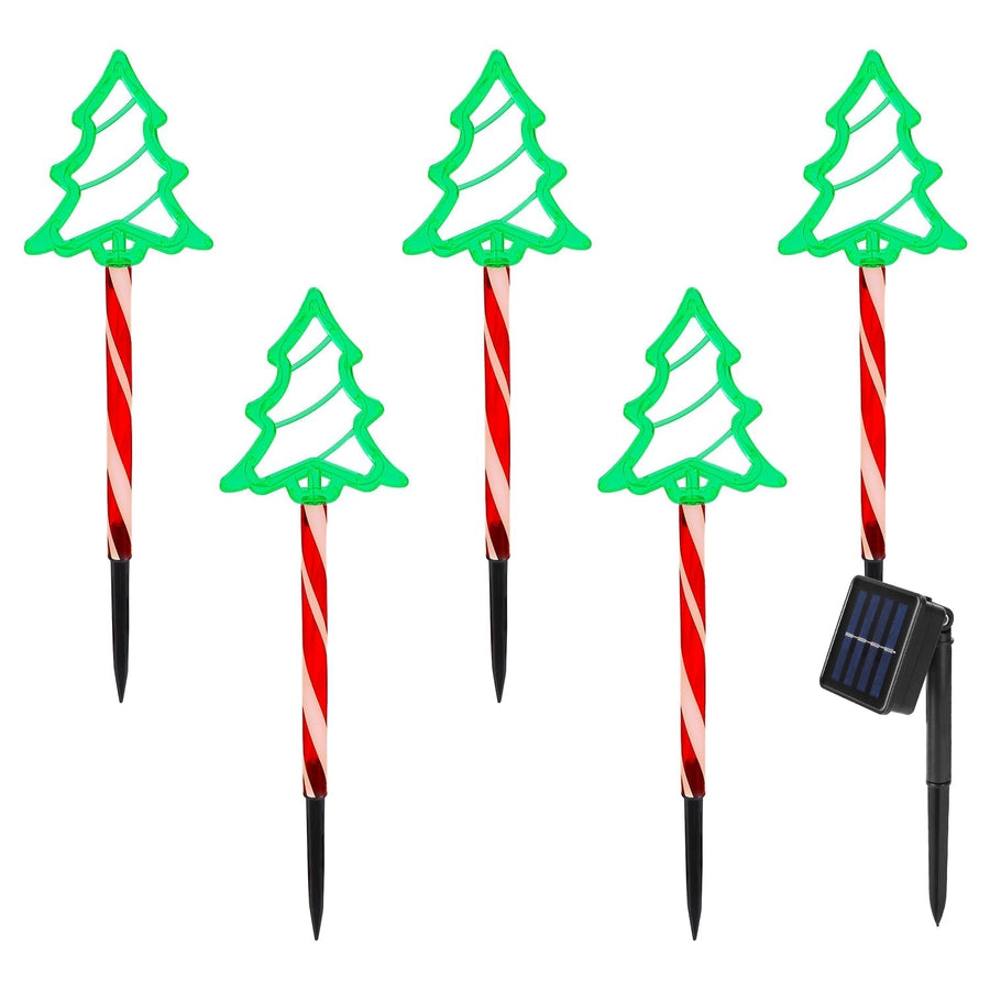 5PCS Christmas Pathway Lights with 8 Modes & Waterproof Design