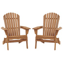 Folding Adirondack Chairs Set of 2 - Hemlock Wood Outdoor Seating