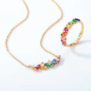 Japanese Light Luxury Rainbow Candy 925 Silver Necklace