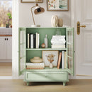 Buffet Cabinet with Glass Doors and Adjustable Shelves
