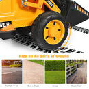 Kids Ride On Excavator Digger 6V Battery Powered Tractor-Yellow