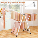 72.5 Inches Clothes Drying Rack with Height Adjustable Wings