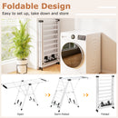 72.5 Inches Clothes Drying Rack with Height Adjustable Wings