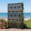 Metal Privacy Screen 72"H x 48"W Freestanding Fence Panel