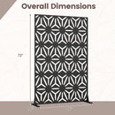 Metal Privacy Screen 72"H x 48"W Freestanding Fence Panel