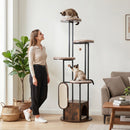 72-Inch Multi-Level Cat Tree with Condo and Perches