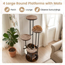 72-Inch Multi-Level Cat Tree with Condo and Perches