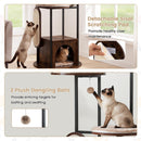 72-Inch Multi-Level Cat Tree with Condo and Perches