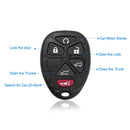 CA_ChevyKeylessRemote(2Pcs)_GPCT15052 Keyless Entry Car Key Remote Key Fob Case Button Pad Replacement for TAHOE Chevy 2007-2014 OUC60270 OUC60221