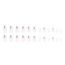 Simple European Square Fake Nails Black Gradient