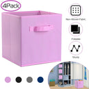 iMounTEK 4 Pack Foldable Storage Cube Bins Cloths Closet Space Organizer Basket Shelves Box for Clothes Toys Books Cabinet