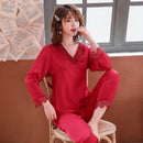 Ice Silk Summer Couple Pajamas Spring And Autumn