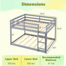 Full Over Full Bunk Bed Low-to-ground Bunk Bed