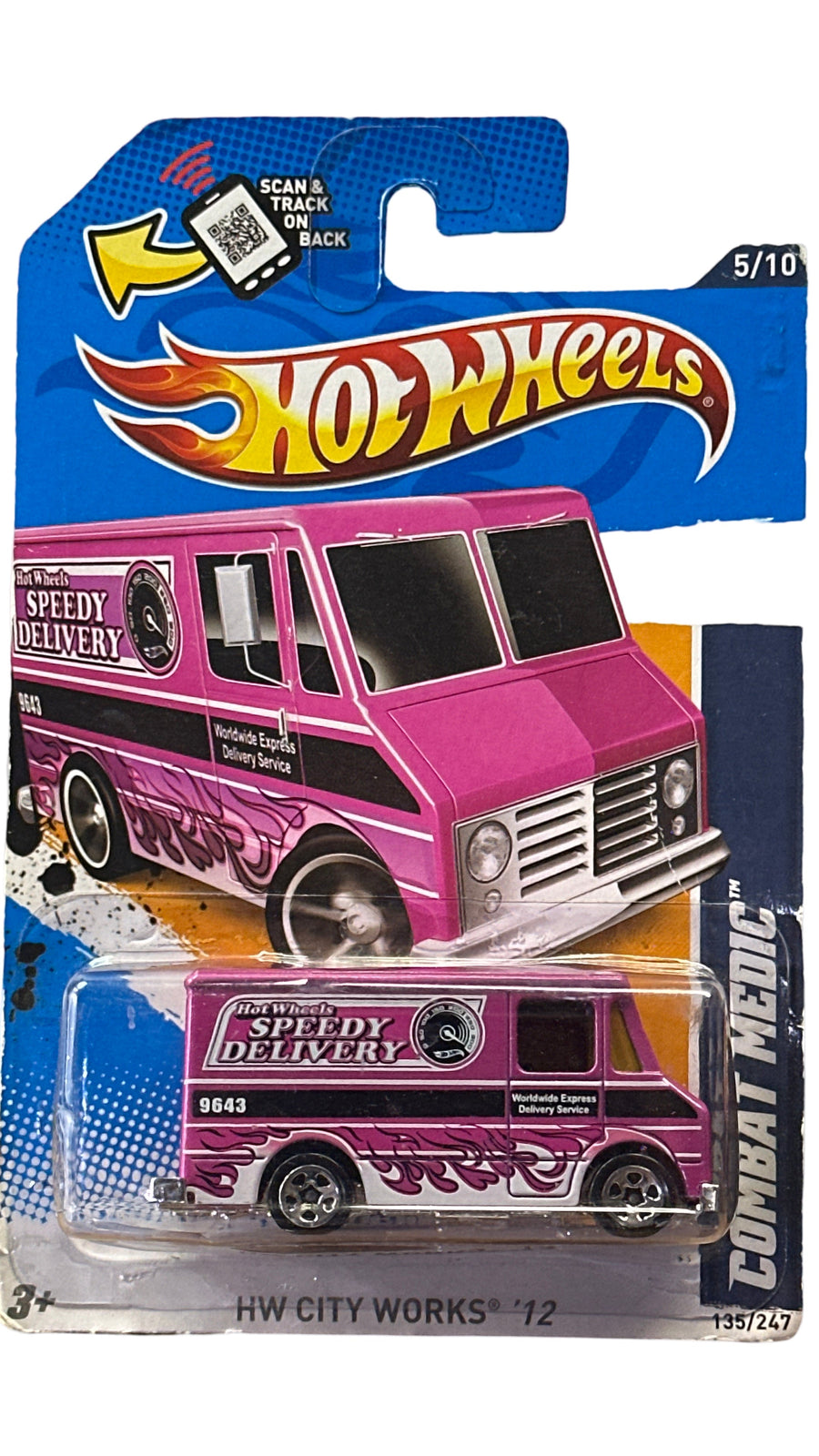 2012 Hot Wheels #135 HW City Works 5/10 Combat Medic Pink Variant