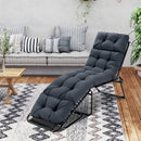 Outdoor Lounge Chaise Cushion Set of 2 - 73x22 Inch High Back