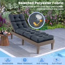 Outdoor Lounge Chaise Cushion Set of 2 - 73x22 Inch High Back