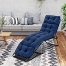 Outdoor Lounge Chaise Cushion Set of 2 - 73x22 Inch High Back