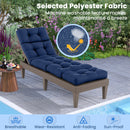 Outdoor Lounge Chaise Cushion Set of 2 - 73x22 Inch High Back