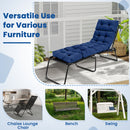 Outdoor Lounge Chaise Cushion Set of 2 - 73x22 Inch High Back