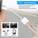 2 In 1 3.5mm Headphone Adapter Charger Audio Splitter Dongle Adapter Fit for iPhone 13/13Pro/SE/12/12 Mini/12 Pro/12 Pro Max/iPhone 11/11 Pro/11 Pro M