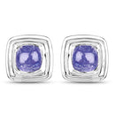 4.74 Carat Genuine Tanzanite .925 Sterling Silver Earrings