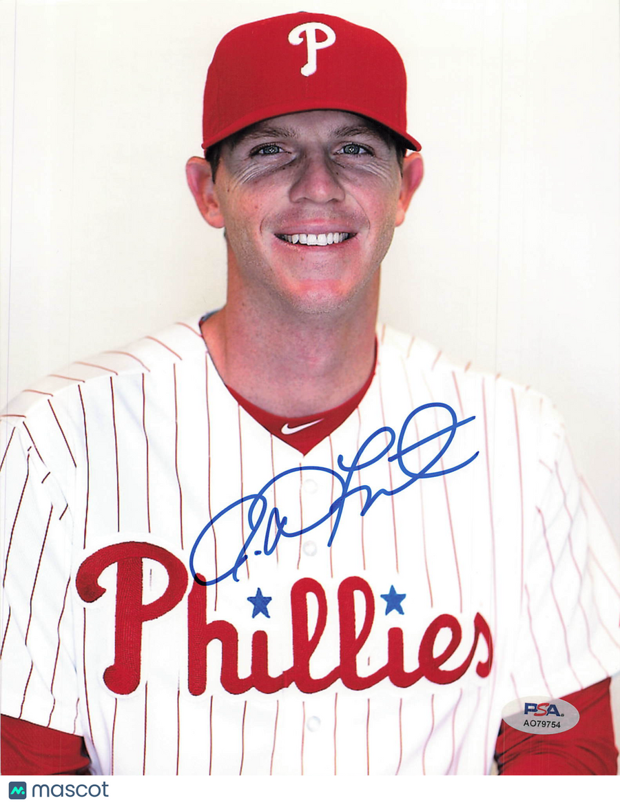Justin De Fratus Philadelphia Phillies Signed 8x10 Photo PSA