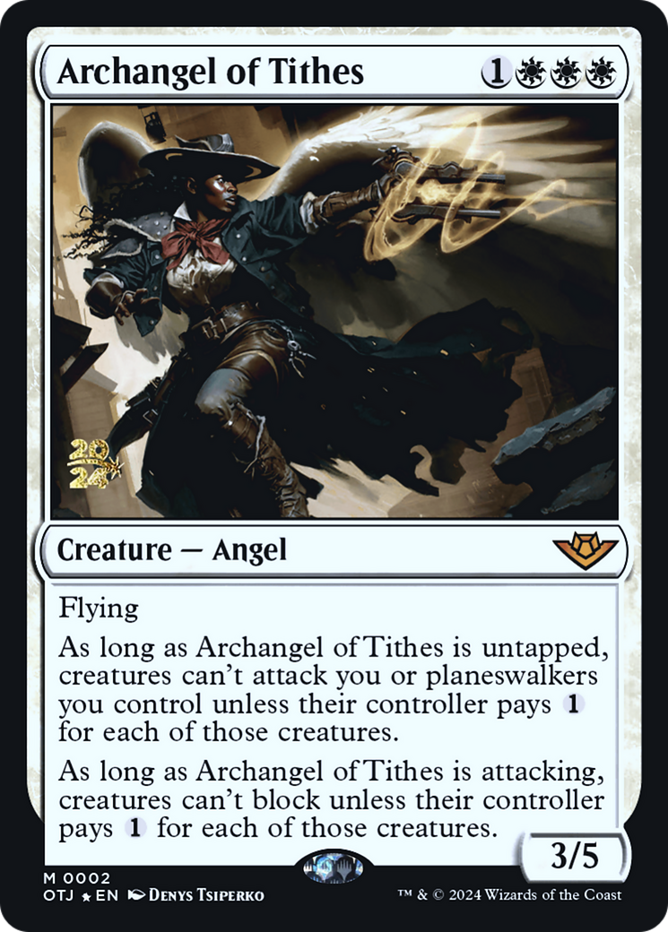 Archangel of Tithes (PRE-002) - Outlaws of Thunder Junction Promos Foil