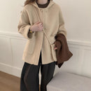 Alpaca Wool Hooded Double-faced Wool Coat