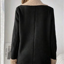 Suede-and-corduroy-blend Lambswool Coat For Women