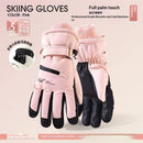 Womens Fleece-Lined Cold-Weather Five-Finger Cycling Gloves