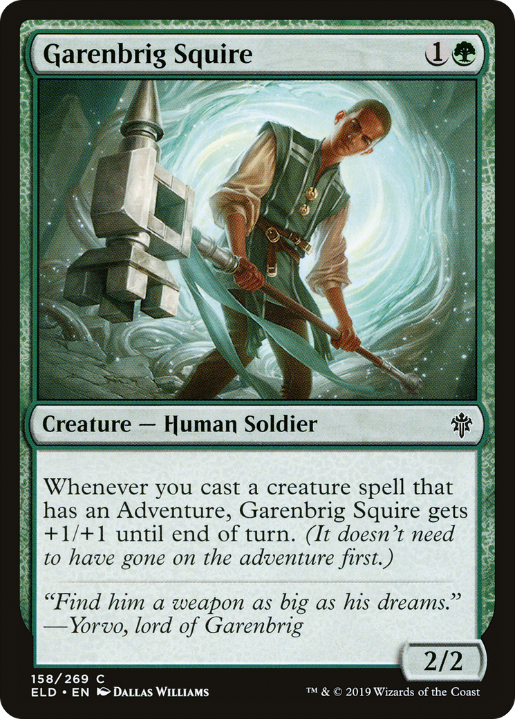 Garenbrig Squire (ELD-158) - Throne of Eldraine Foil