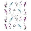 Butterfly Flower Water Transfer Decal Nail Sticker
