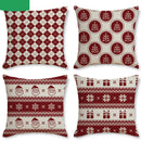Christmas Linen Stripe Print Pillowcase