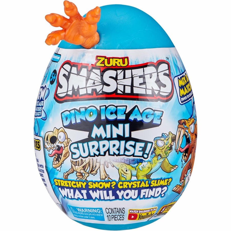 Zuru Smashers Dino Ice Age Mini Surprise Egg with Buildable Dinosaur and Hidden Pieces