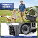 74 Quart Rolling Cooler with Wheels and Fish Ruler
