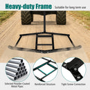 74 inch Wide Driveway Drag Tow Behind Landscape Leveling Rake with Reinforced Bars-Black