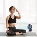 Portable Quiet Clip On Fan With 5 Speeds 3 Brightness 720¡ Fully Adjustable Angle Type-C Rechargeable Clip Desk Wall Mounted Fan For Camping Office Ho