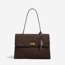 Autumn Winter Suede-Effect Large Tote Messenger Bag