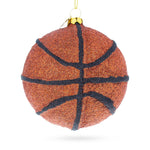 Slam-Dunk Basketball Blown Glass Christmas Ornament