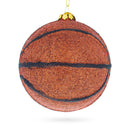 Slam-Dunk Basketball Blown Glass Christmas Ornament