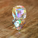 Diamond Prism Multifaceted Glass Dice Set