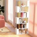Modern Living Room Furniture Set (Bookcase + Coffee Table + End Table + Accent Chair)