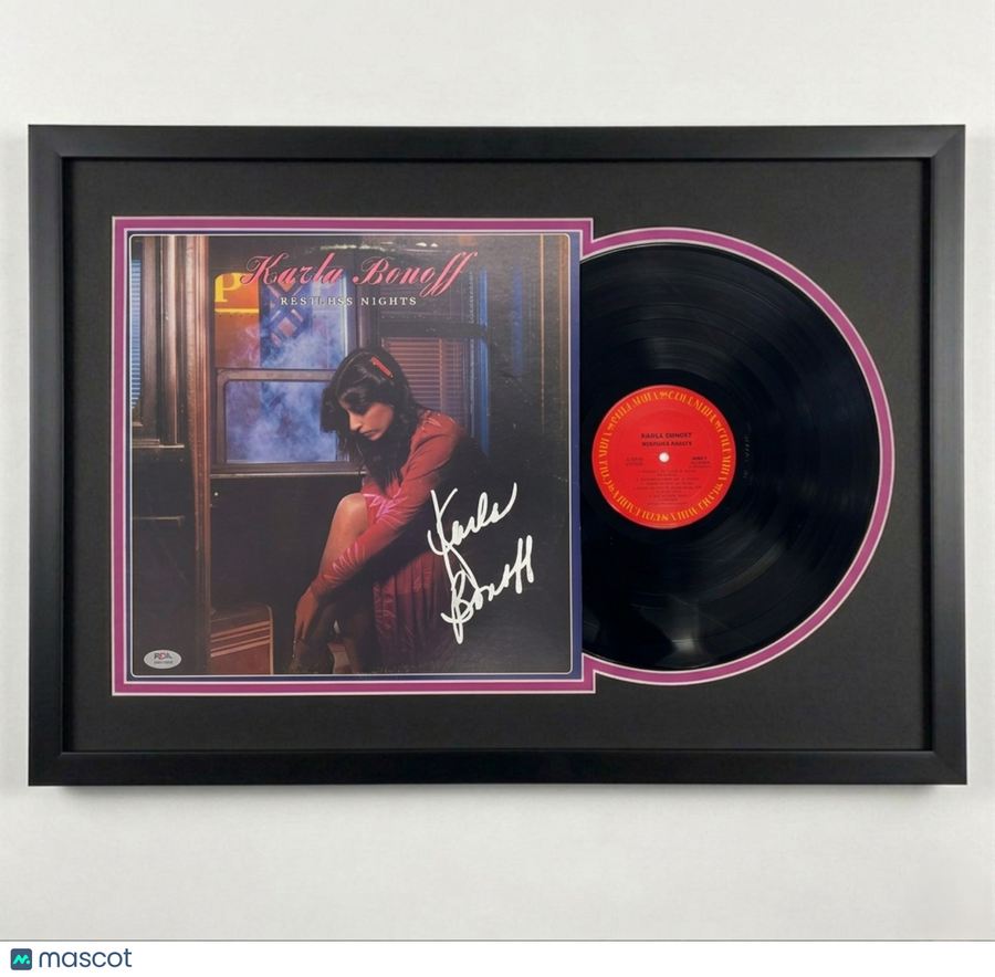 Karla Bonoff Signed Restless Nights Custom Framed Vinyl Album PSA Autographed
