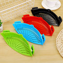 Silicone Clip-on Pot Funnel Oil Strainer