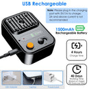 Ultrasonic Anti-Barking Device Rechargeable Auto Dog Bark Control Deterrent Box Training Device IPX4 Waterproof with 3 Frequency Max 32.8Feet Sensing