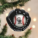 Rockies Baseball Mitt Ornament